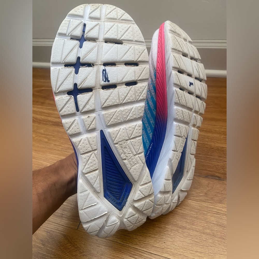 Hoka One One Womens Mach 5 1127894 WSBB White Running Shoes Sneakers Size 11B - Picture 4 of 6